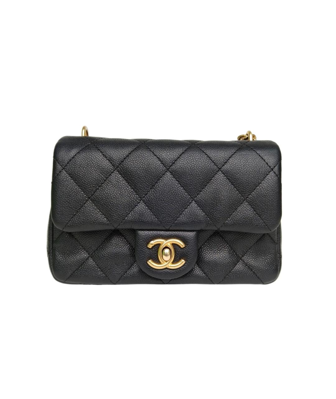 CHANEL Черная кожаная сумка через плечо, фото 1