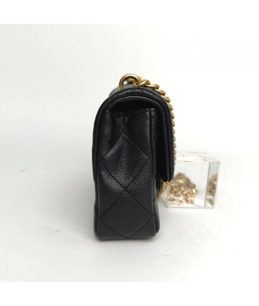 CHANEL Черная кожаная сумка через плечо, фото 3