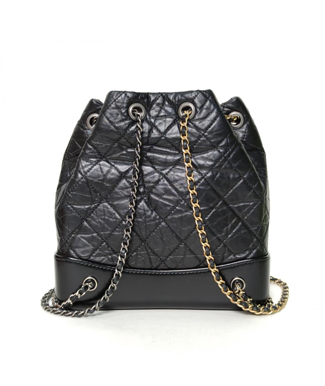 CHANEL Черный кожаный рюкзак, фото 4