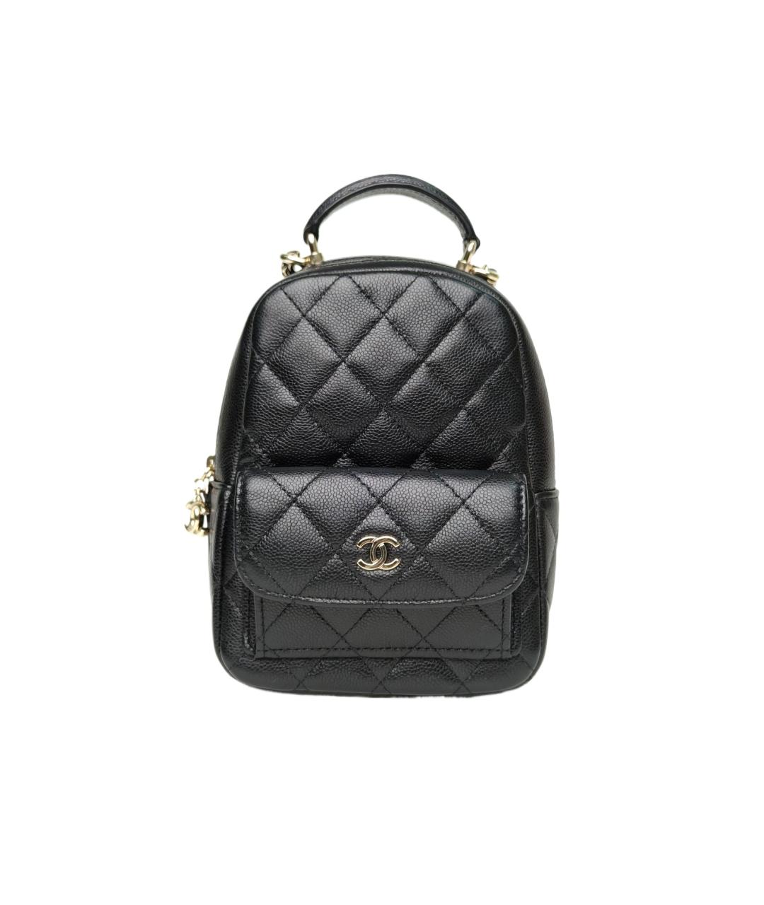 CHANEL Черный кожаный рюкзак, фото 1