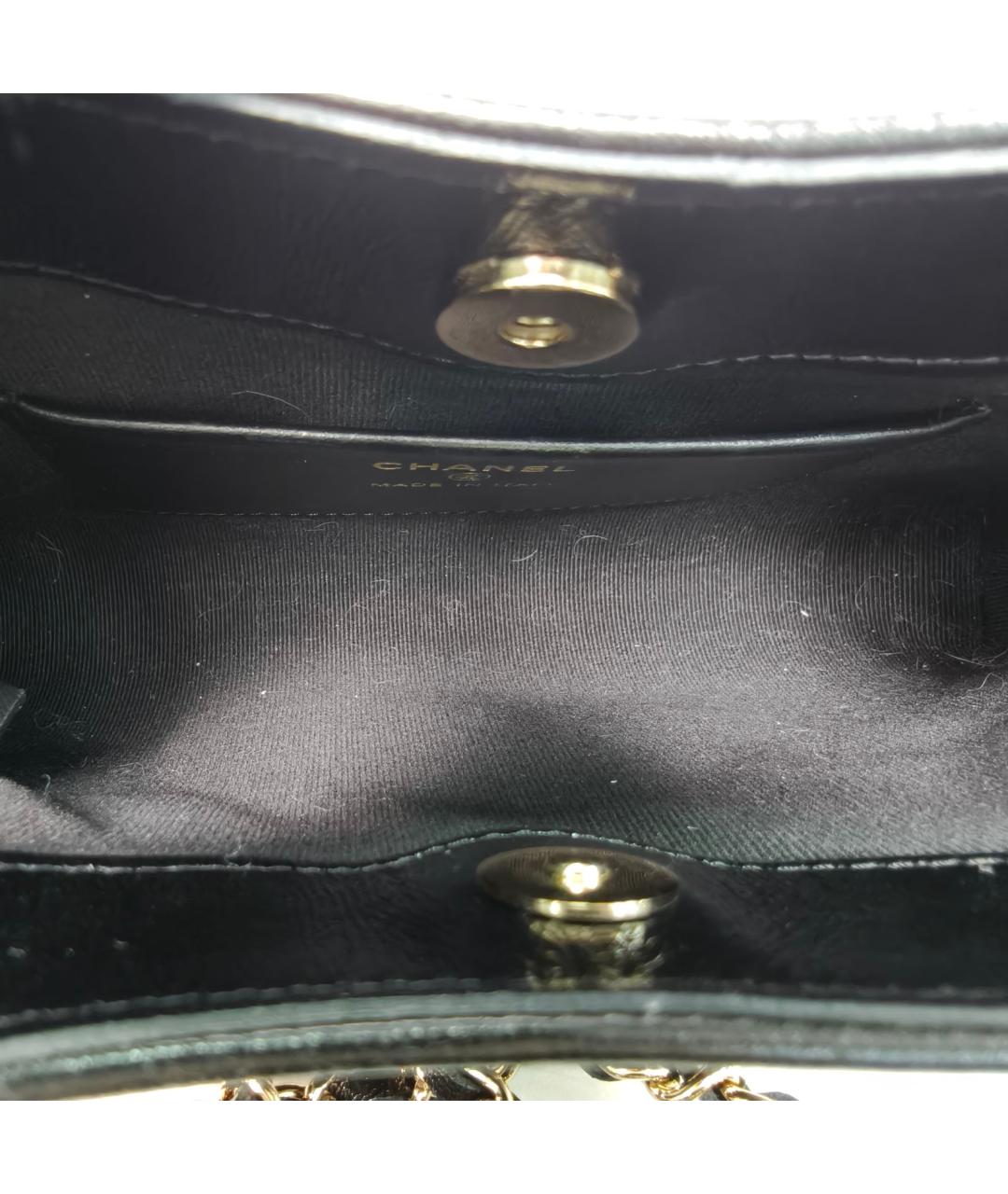 CHANEL Черная кожаная сумка через плечо, фото 8