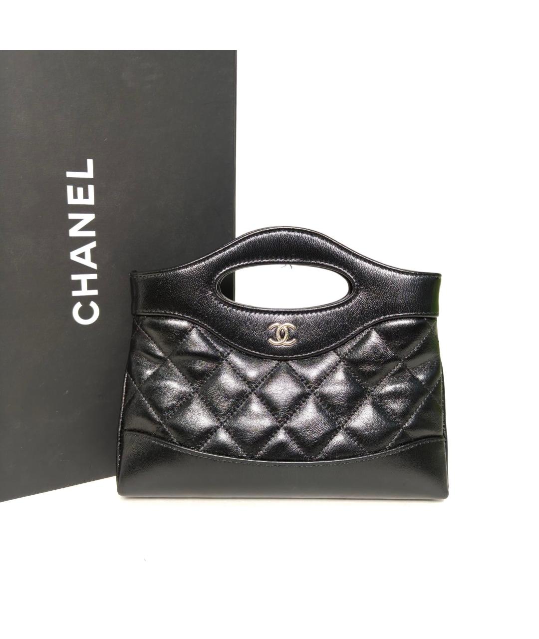 CHANEL Черная кожаная сумка через плечо, фото 9