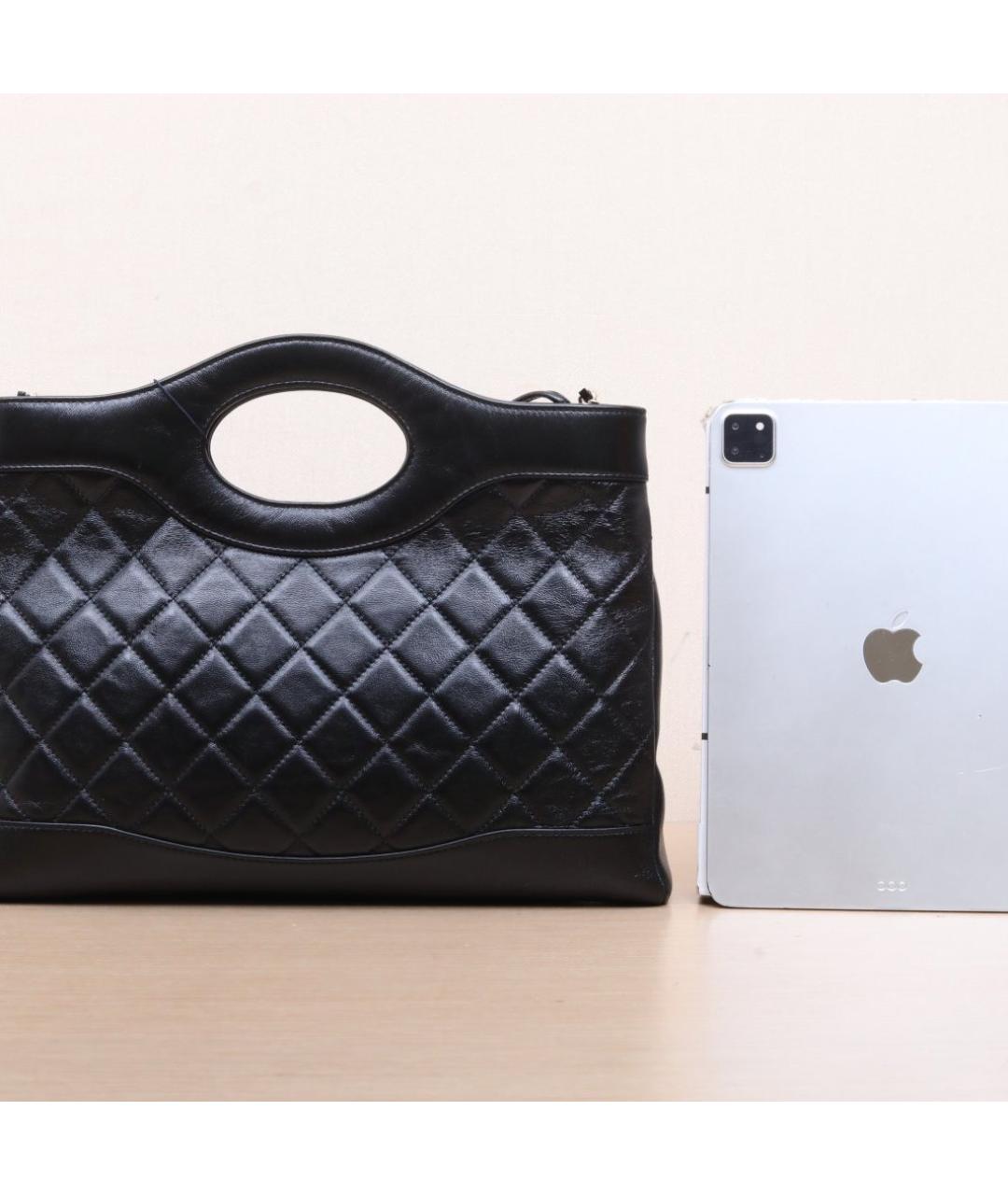 CHANEL Черная кожаная сумка через плечо, фото 7