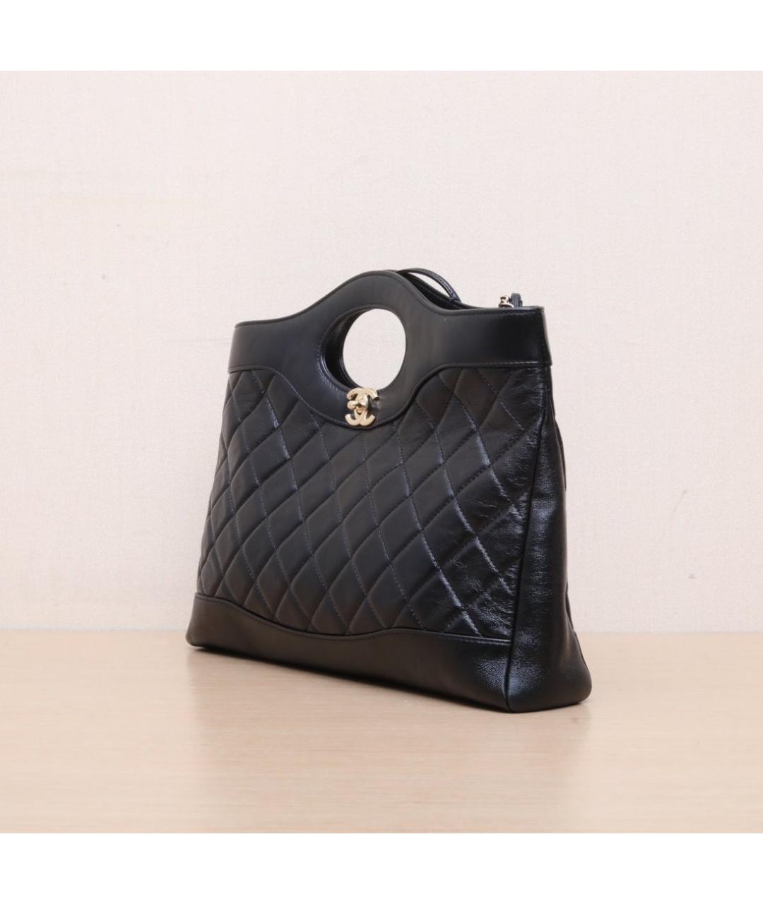 CHANEL Черная кожаная сумка через плечо, фото 4