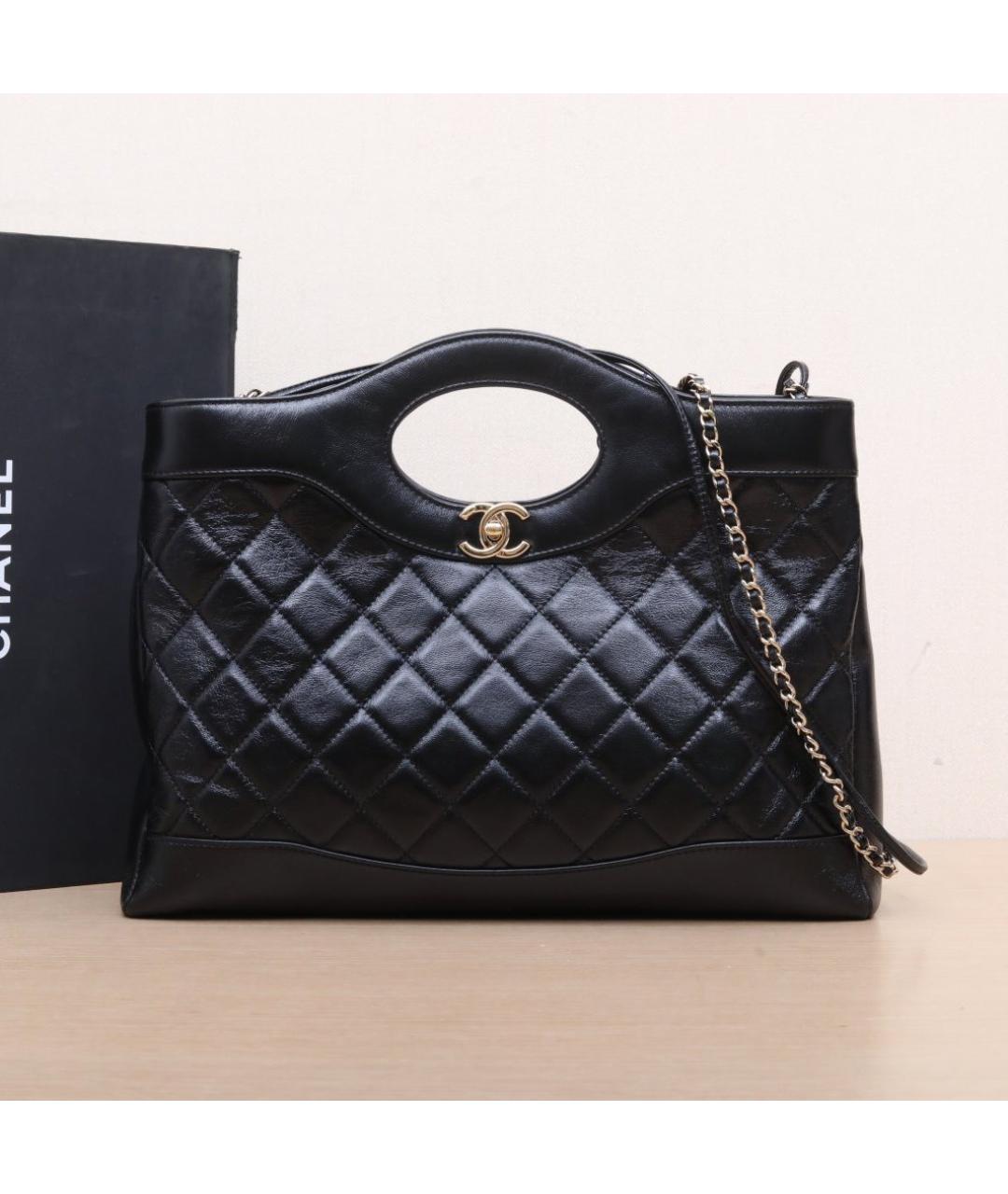 CHANEL Черная кожаная сумка через плечо, фото 2