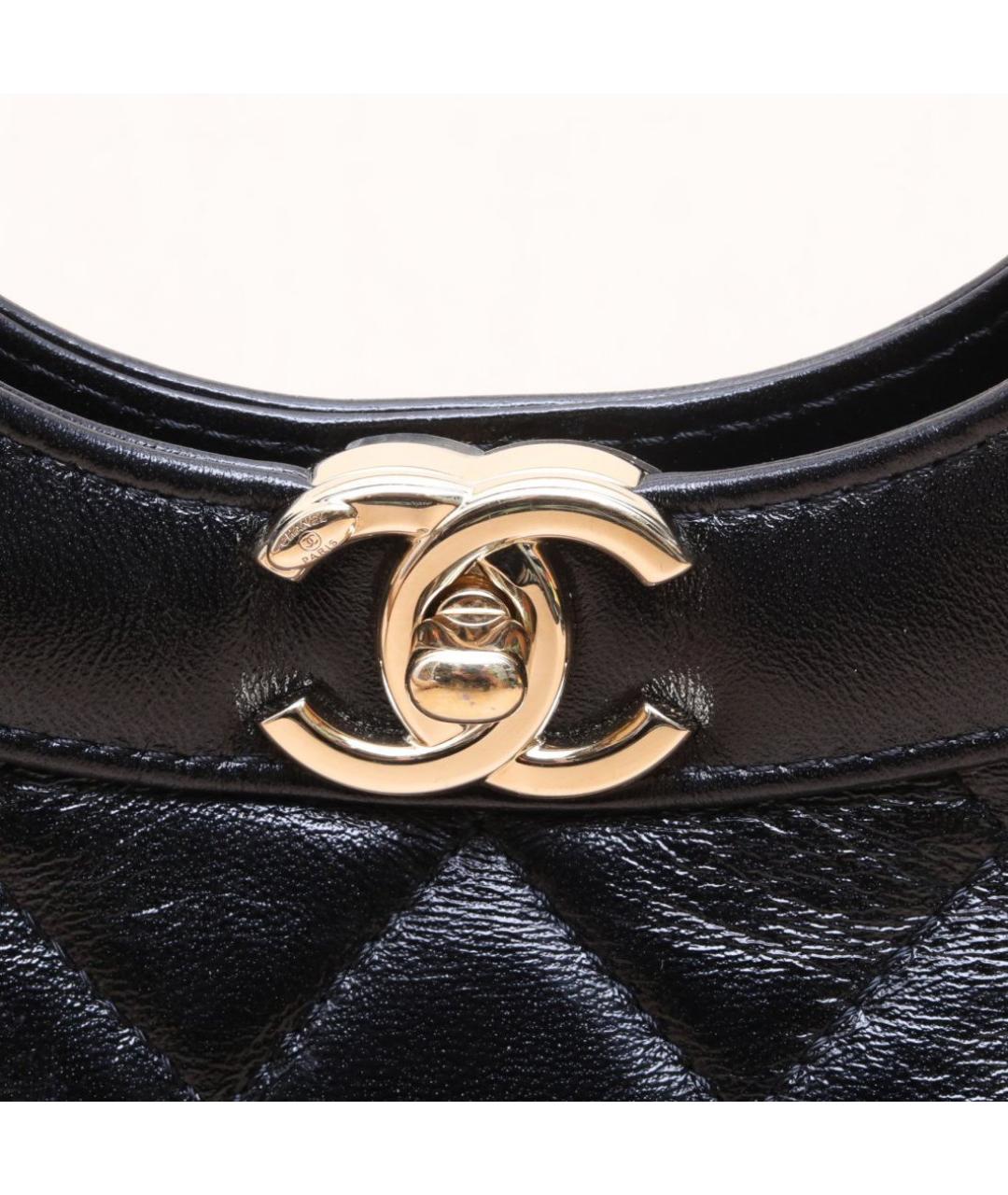 CHANEL Черная кожаная сумка через плечо, фото 8