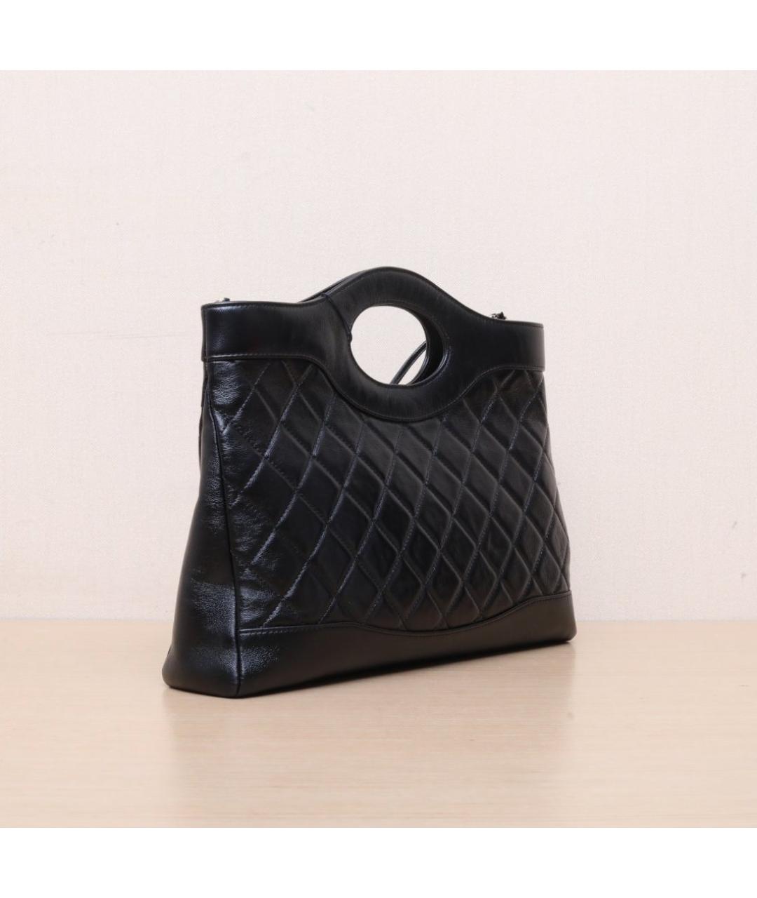 CHANEL Черная кожаная сумка через плечо, фото 6