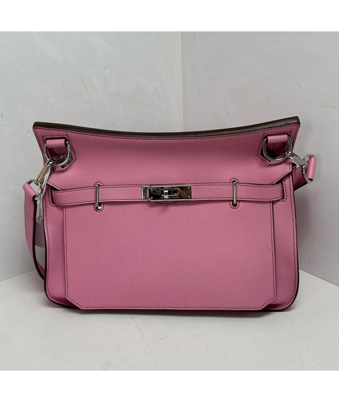 HERMES Розовая кожаная сумка через плечо, фото 3