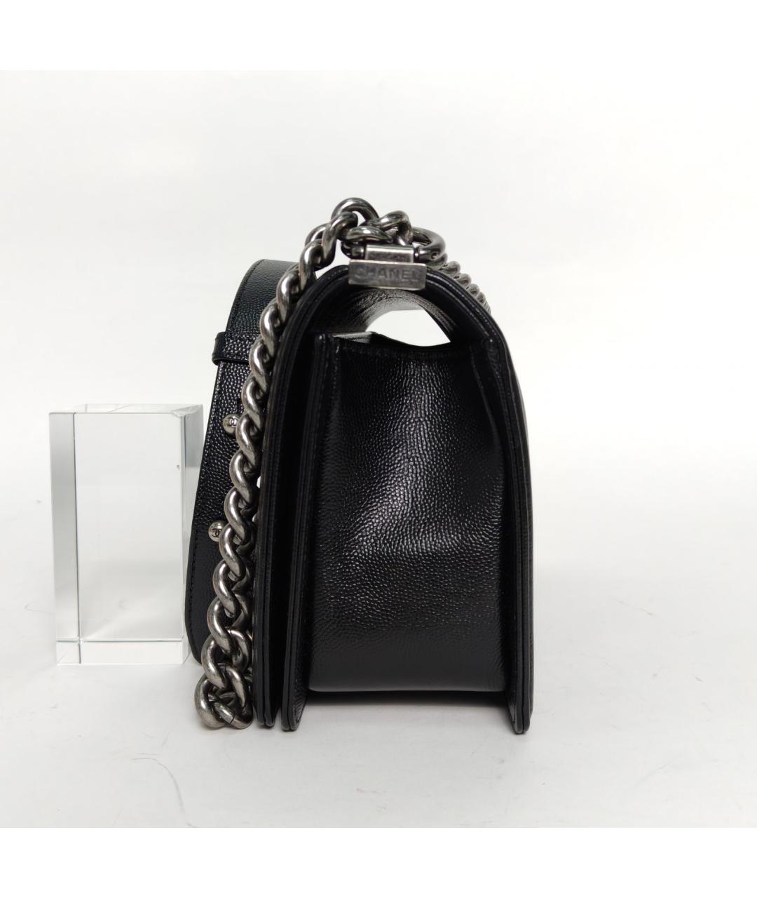 CHANEL Черная кожаная сумка через плечо, фото 5