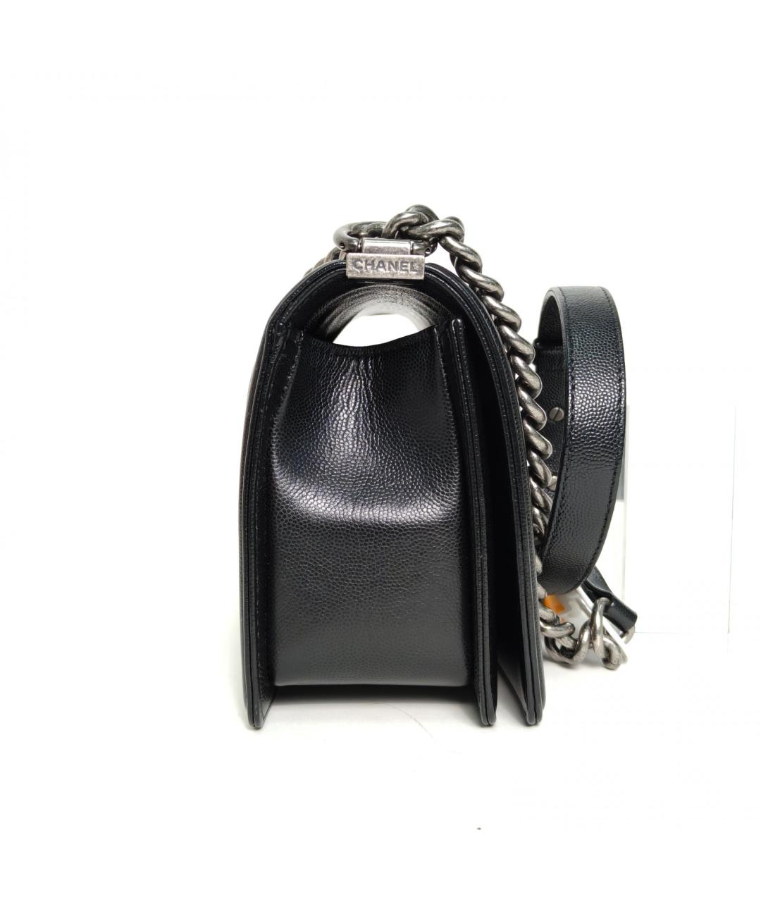 CHANEL Черная кожаная сумка через плечо, фото 3