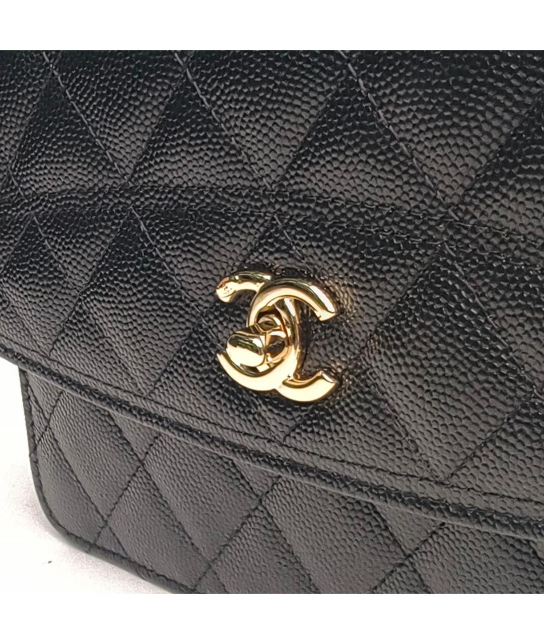 CHANEL Черная кожаная сумка через плечо, фото 8