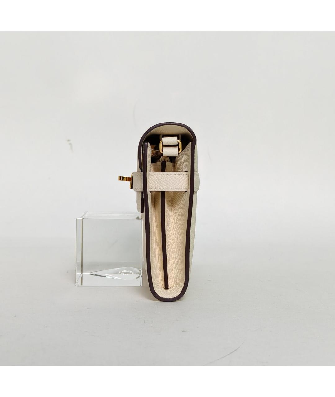 HERMES Бежевая кожаная сумка через плечо, фото 3