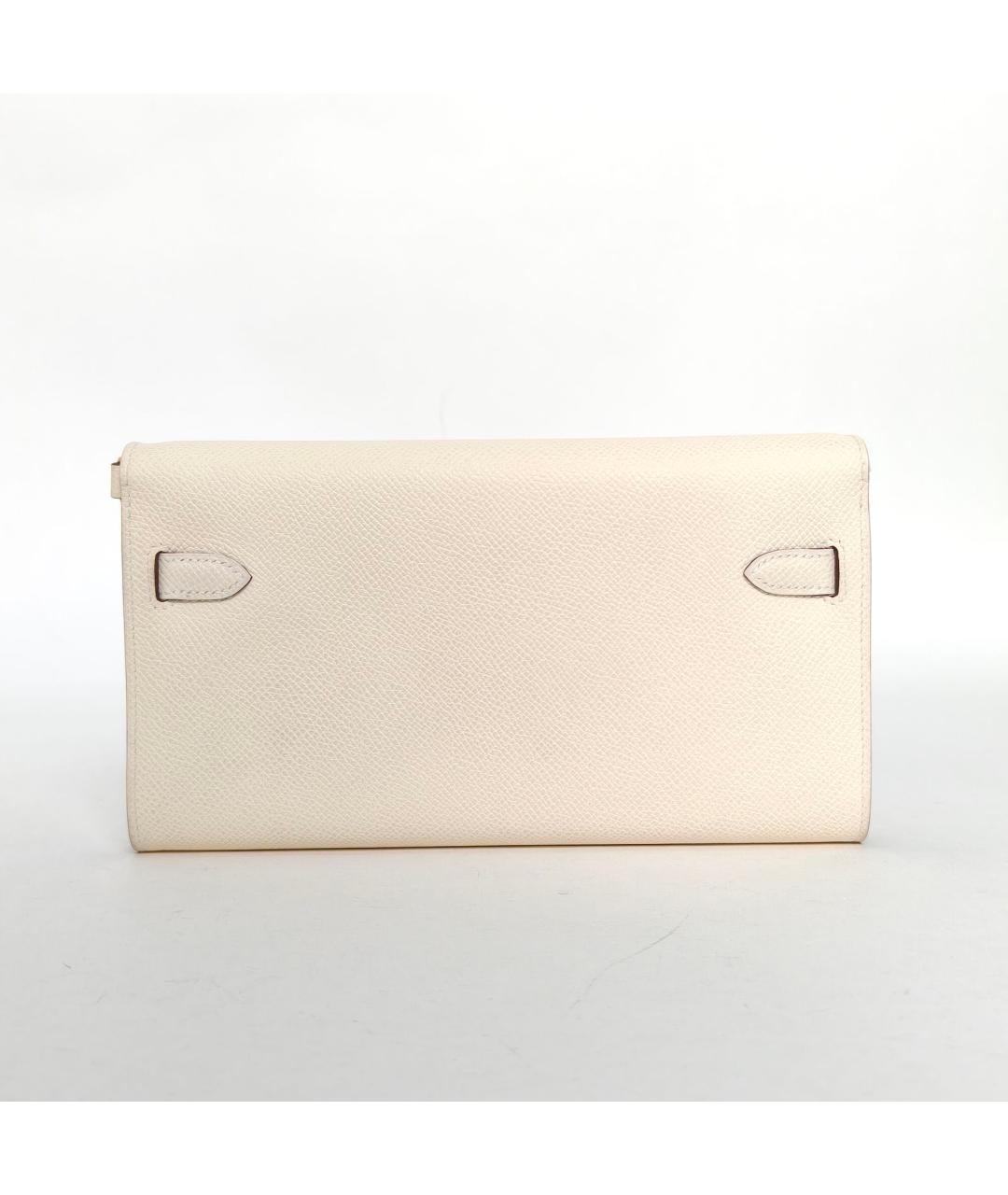 HERMES Бежевая кожаная сумка через плечо, фото 4