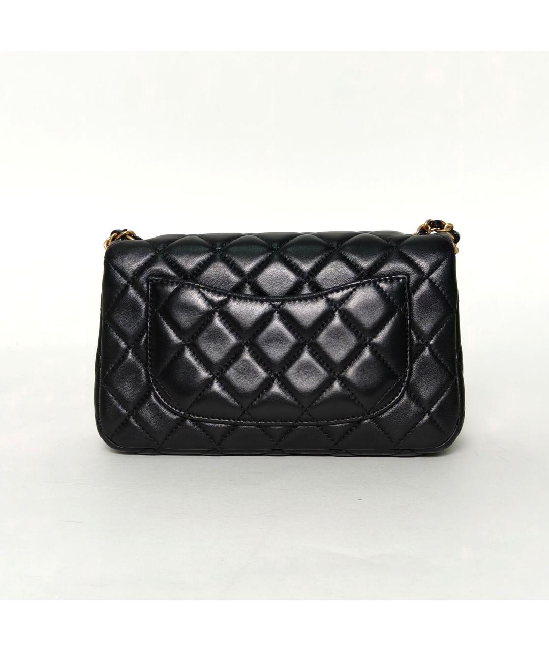 CHANEL Черная кожаная сумка через плечо, фото 4