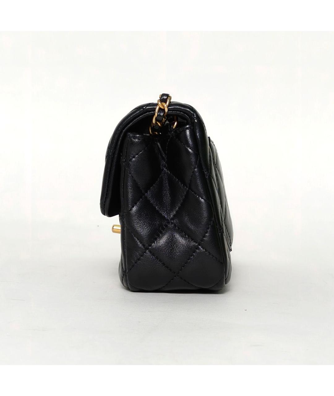 CHANEL Черная кожаная сумка через плечо, фото 5