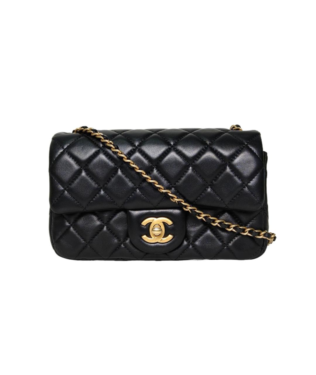 CHANEL Черная кожаная сумка через плечо, фото 1