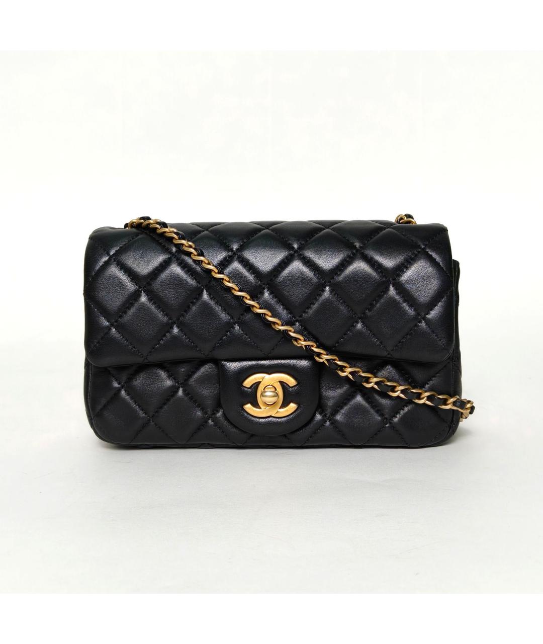 CHANEL Черная кожаная сумка через плечо, фото 2