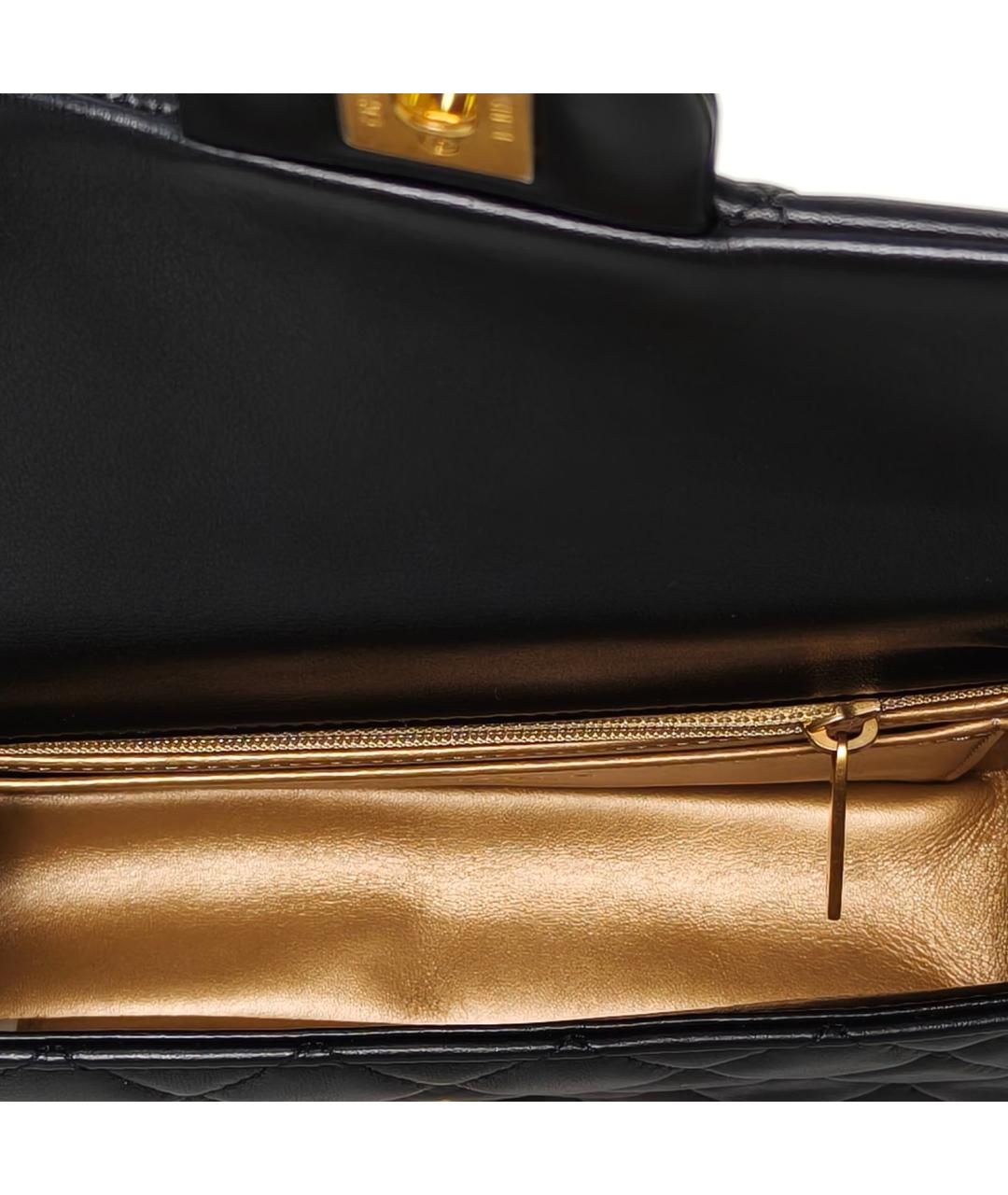 CHANEL Черная кожаная сумка через плечо, фото 8