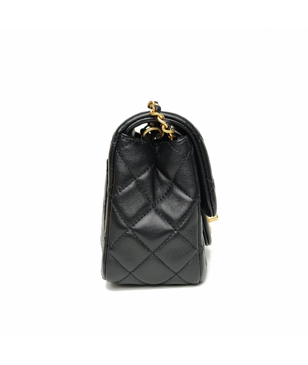 CHANEL Черная кожаная сумка через плечо, фото 9