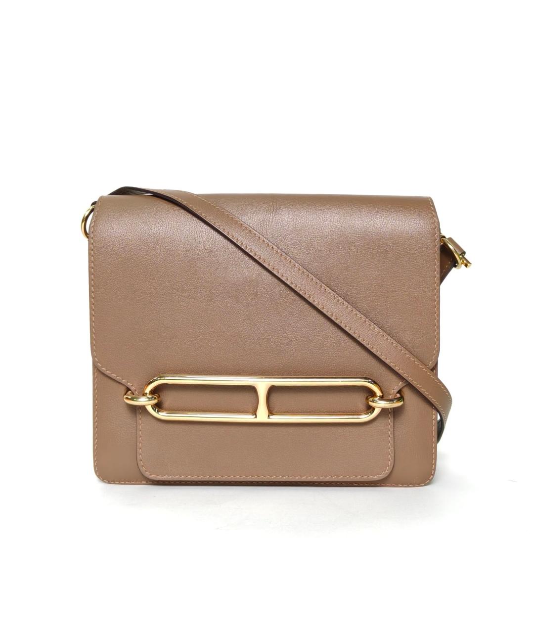 HERMES Коричневая кожаная сумка через плечо, фото 2