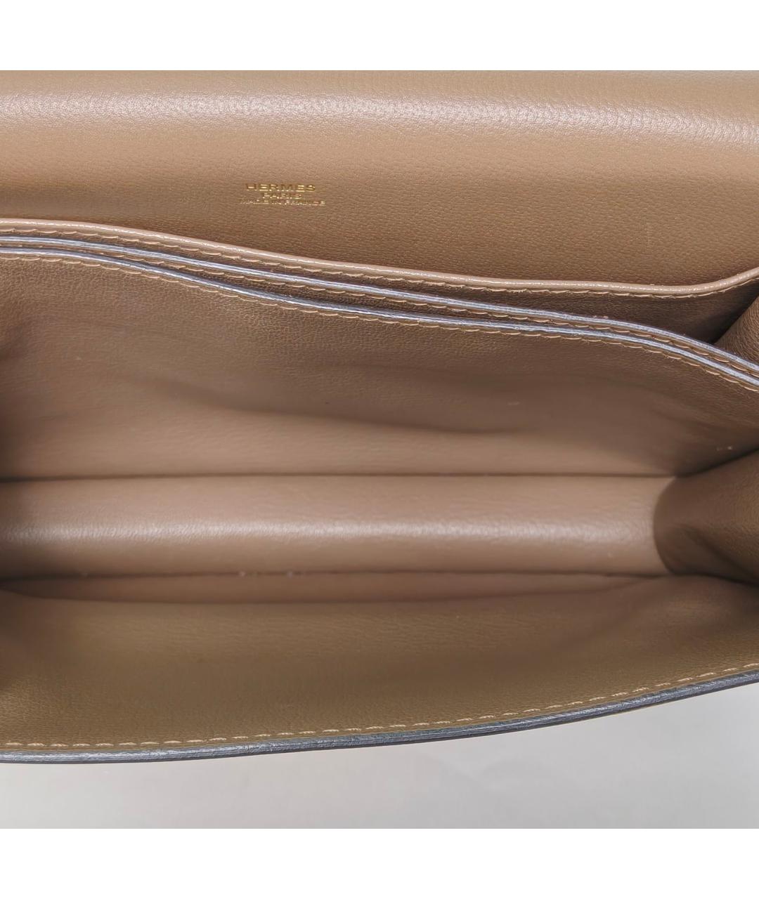 HERMES Коричневая кожаная сумка через плечо, фото 8