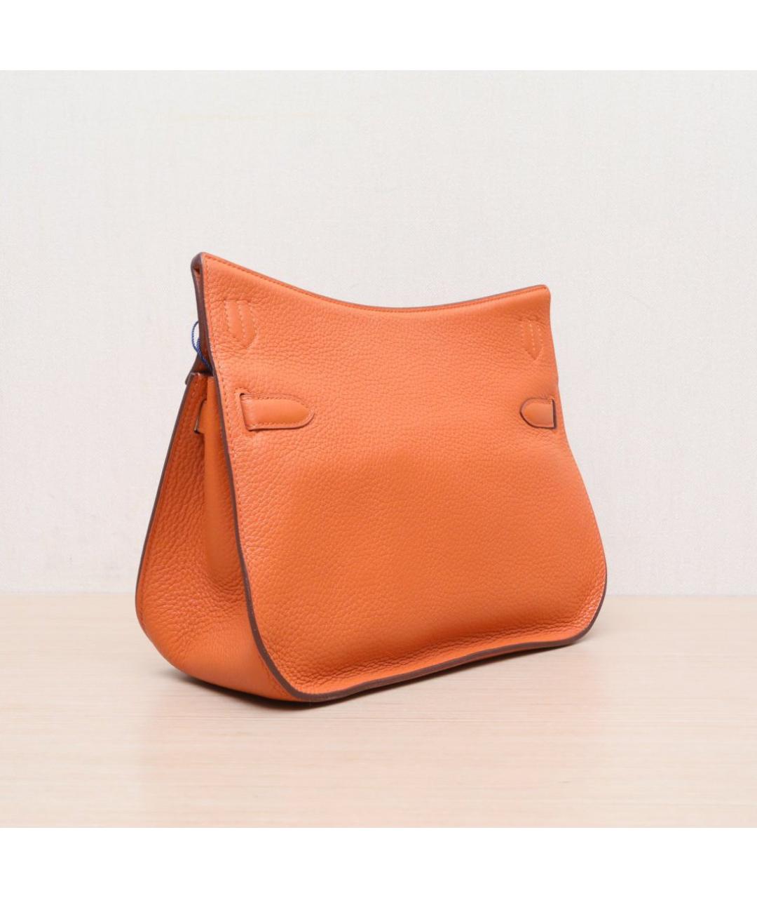 HERMES Оранжевая кожаная сумка через плечо, фото 6