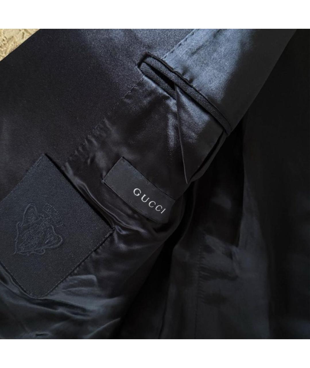 GUCCI Черный шерстяной жакет/пиджак, фото 3