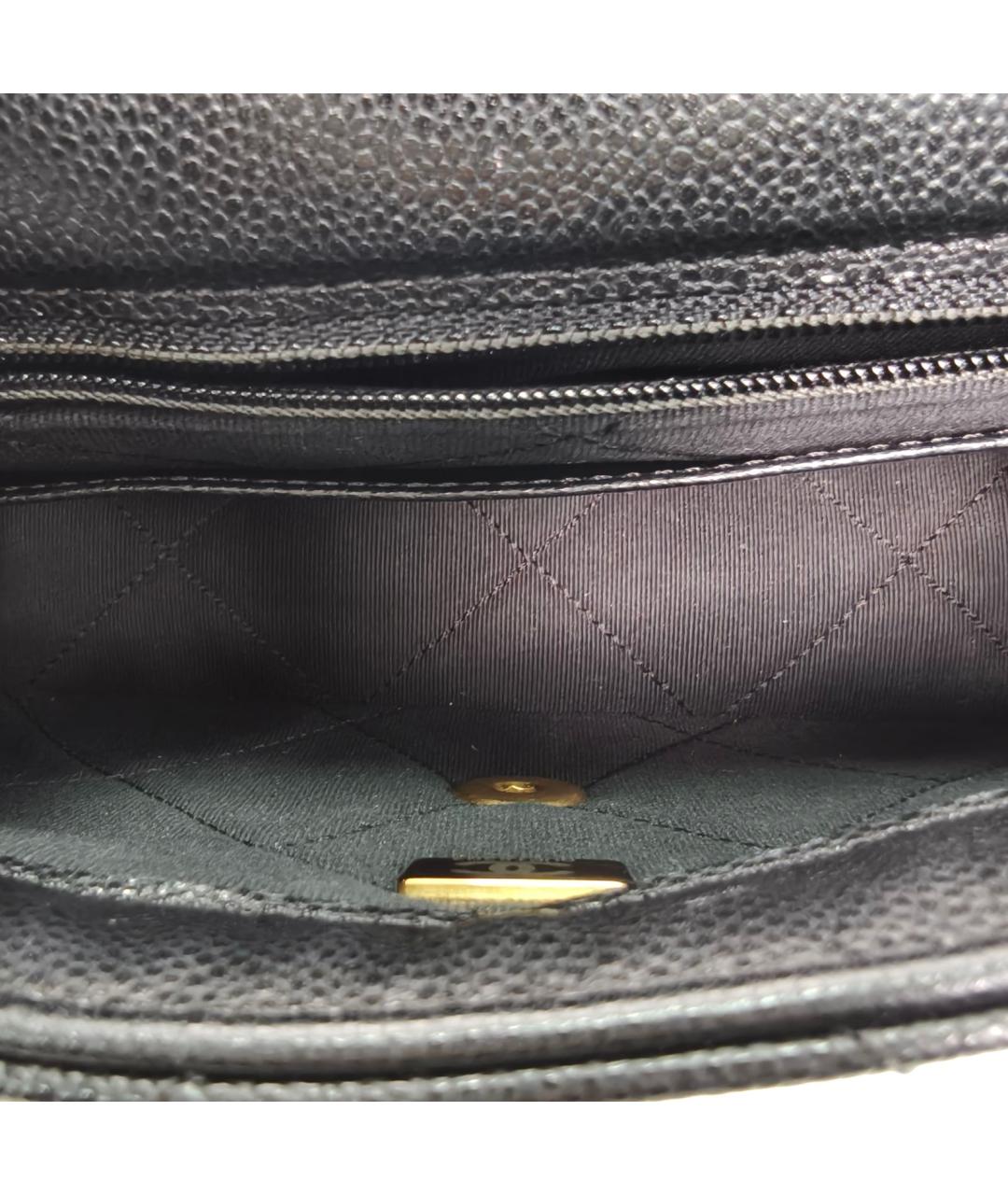 CHANEL Черная кожаная сумка через плечо, фото 8