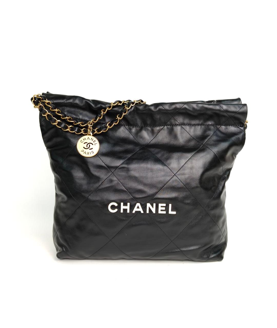 CHANEL Черная кожаная сумка через плечо, фото 2