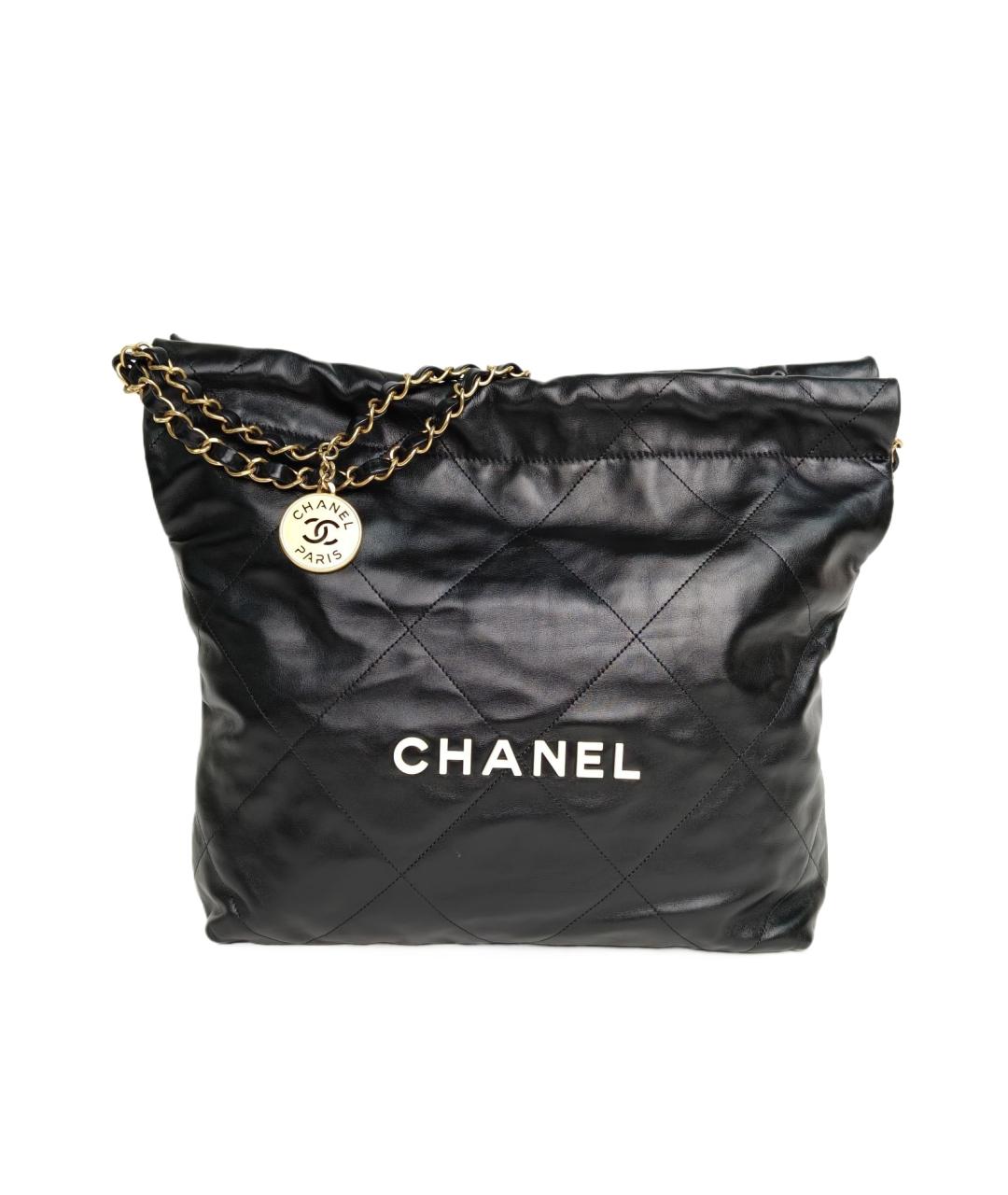 CHANEL Черная кожаная сумка через плечо, фото 1