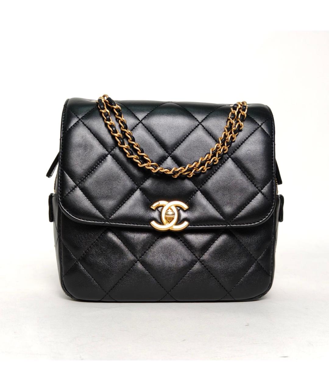 CHANEL Черный кожаный рюкзак, фото 8