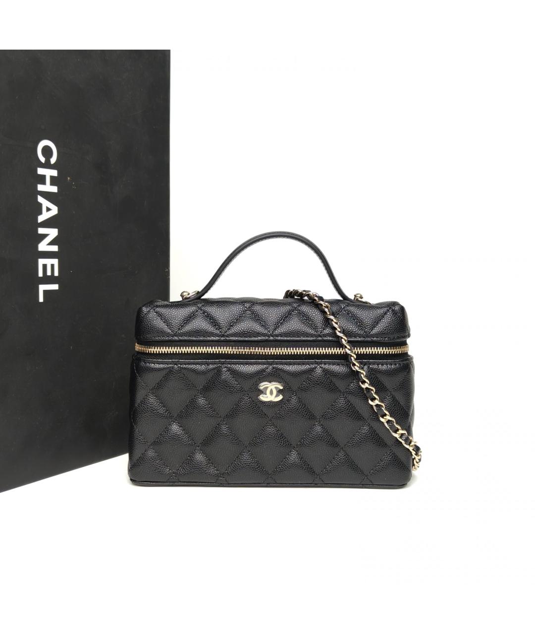 CHANEL Черная кожаная сумка через плечо, фото 9