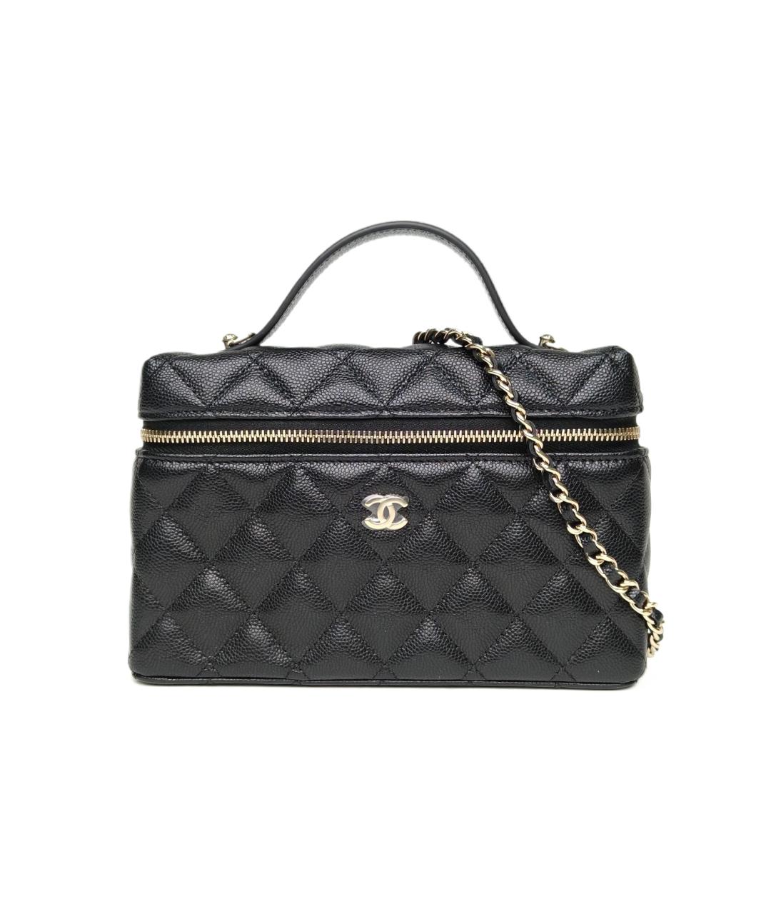 CHANEL Черная кожаная сумка через плечо, фото 1