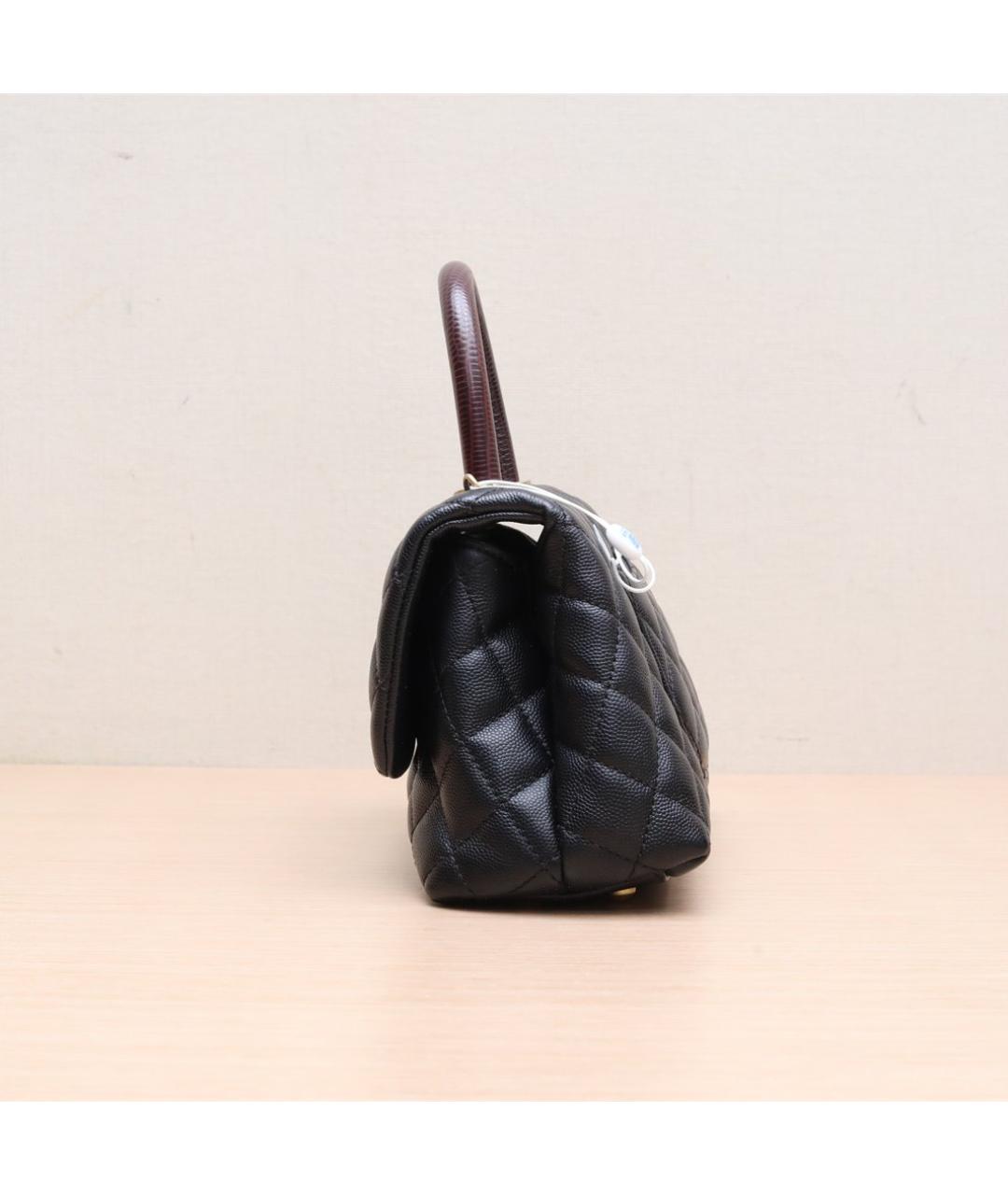 CHANEL Черная кожаная сумка через плечо, фото 5