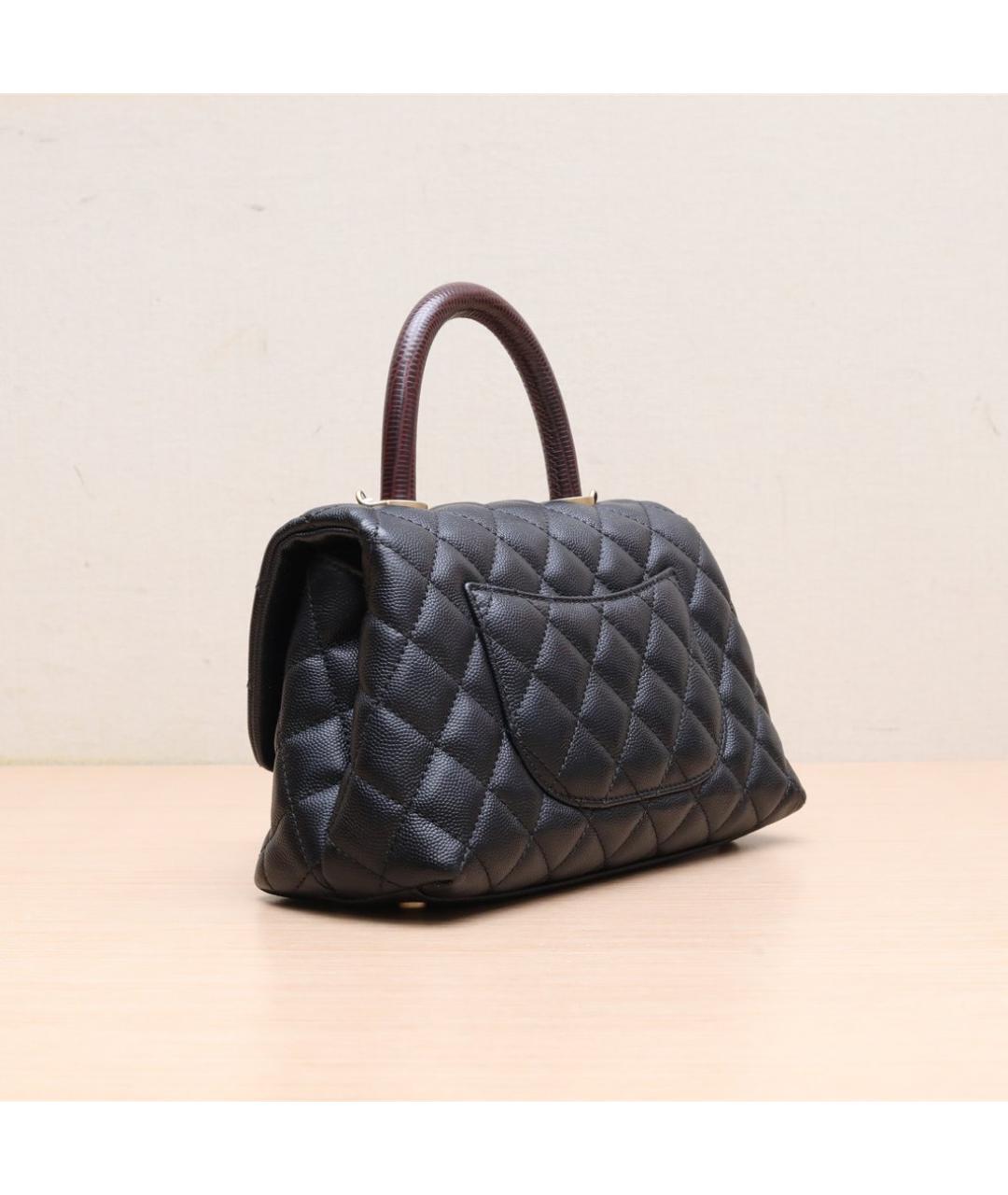 CHANEL Черная кожаная сумка через плечо, фото 6