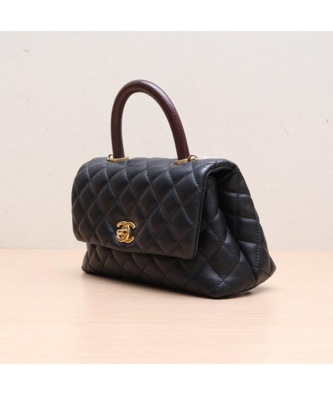 CHANEL Черная кожаная сумка через плечо, фото 4