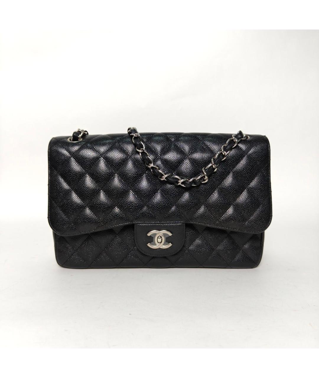 CHANEL Черная кожаная сумка через плечо, фото 2