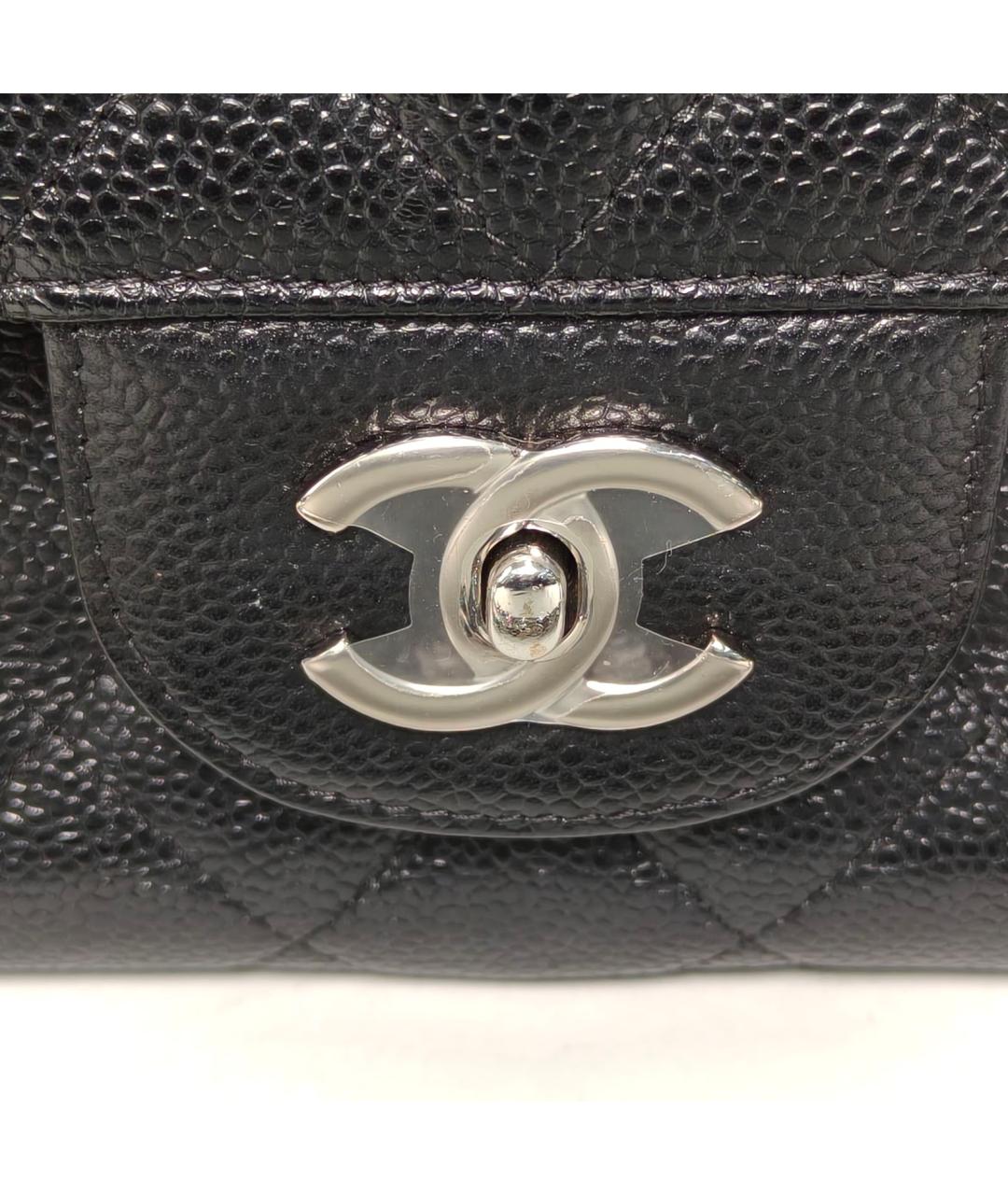 CHANEL Черная кожаная сумка через плечо, фото 7