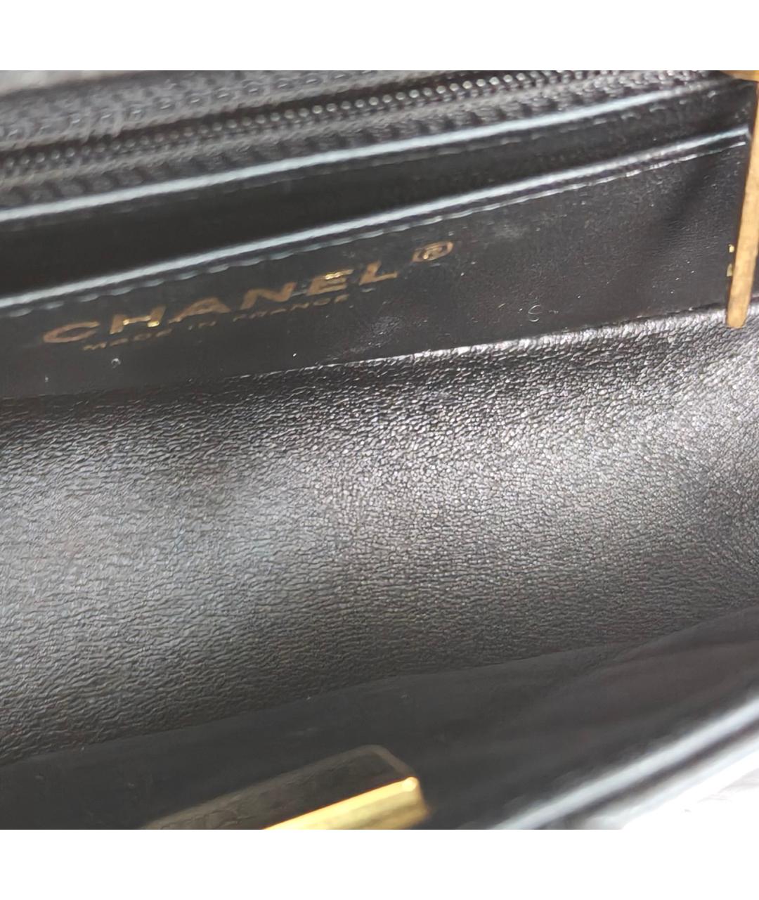 CHANEL Черная кожаная сумка через плечо, фото 8