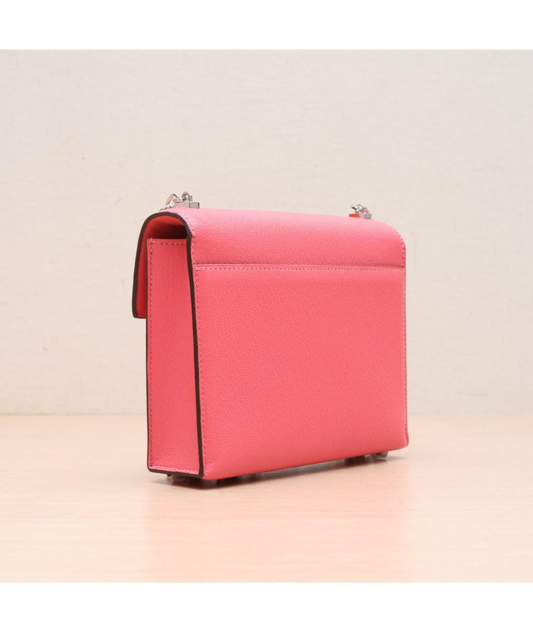 HERMES Розовая кожаная сумка через плечо, фото 2