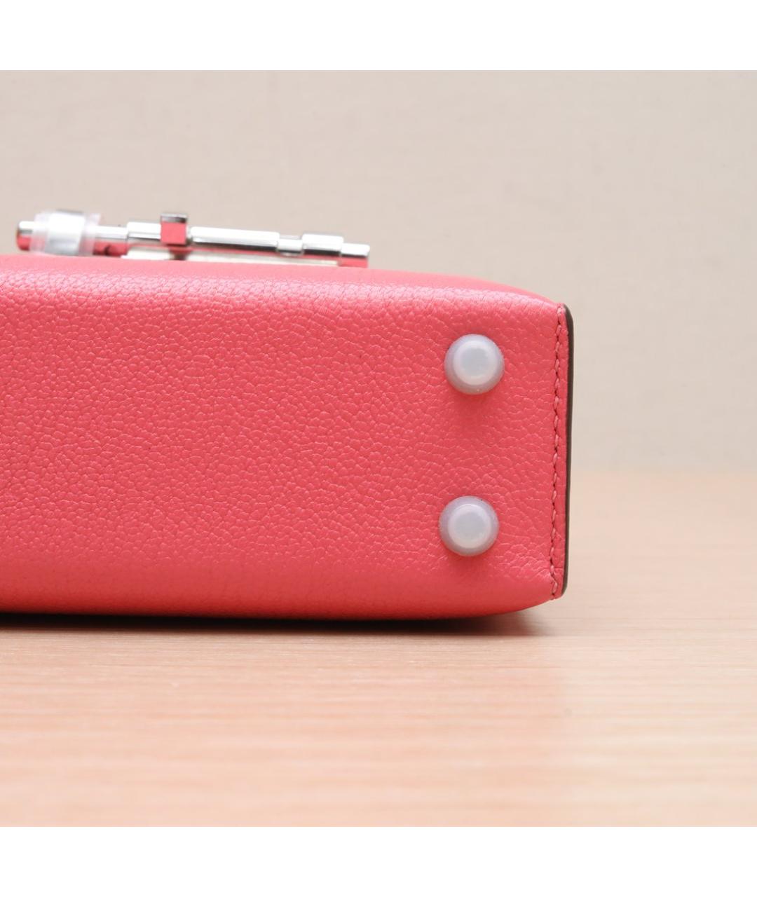 HERMES Розовая кожаная сумка через плечо, фото 6