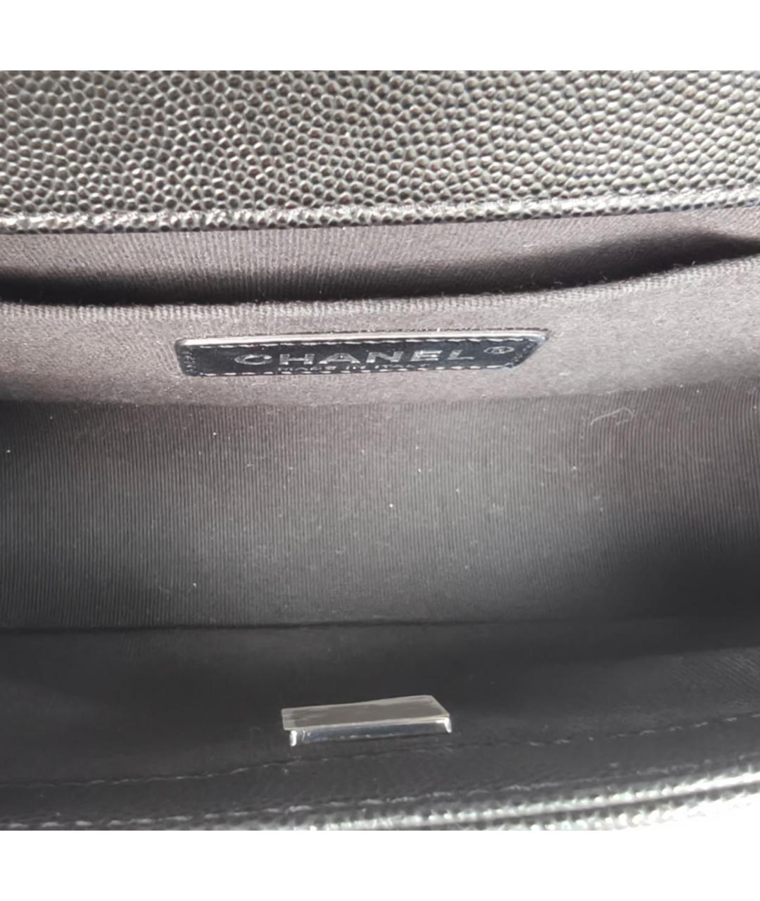 CHANEL Черная кожаная сумка через плечо, фото 8