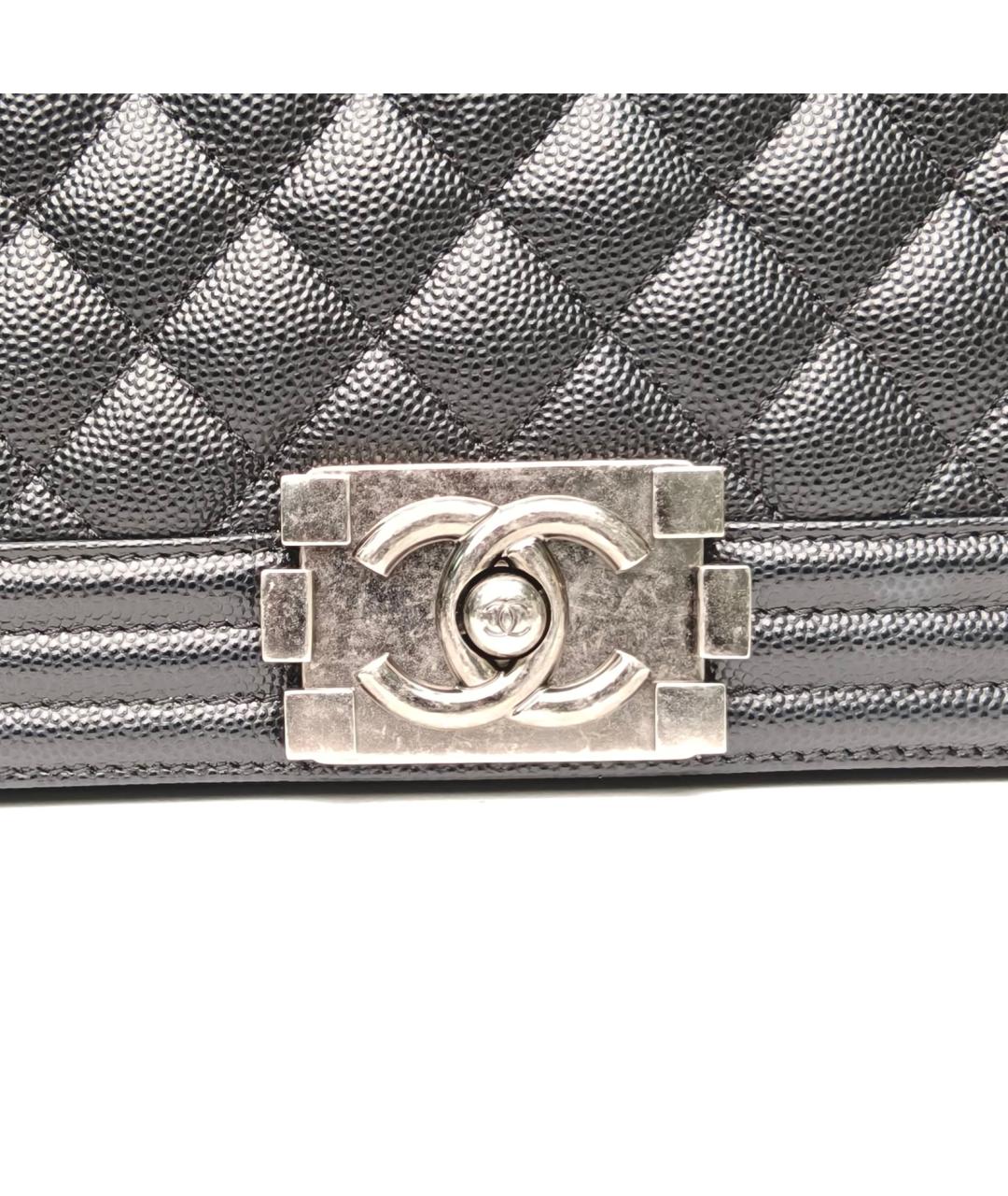 CHANEL Черная кожаная сумка через плечо, фото 7