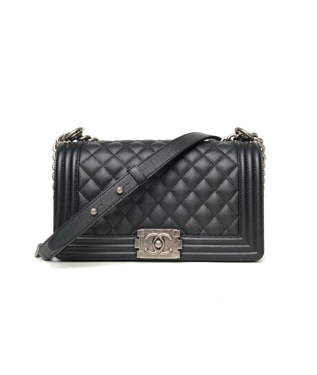 CHANEL Черная кожаная сумка через плечо, фото 2