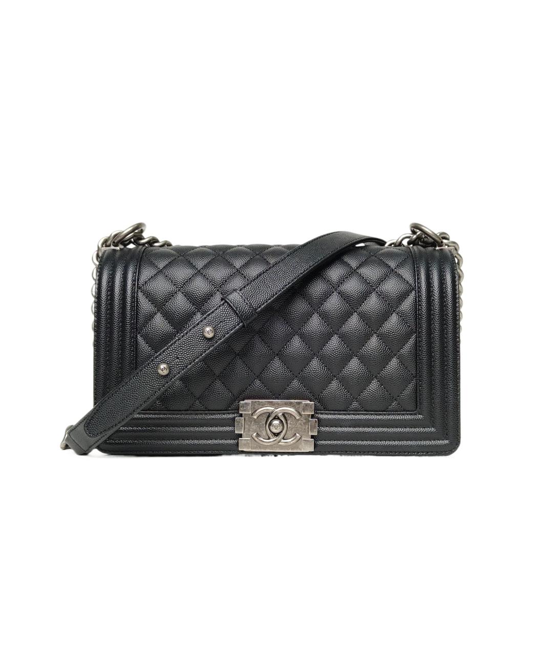 CHANEL Черная кожаная сумка через плечо, фото 1