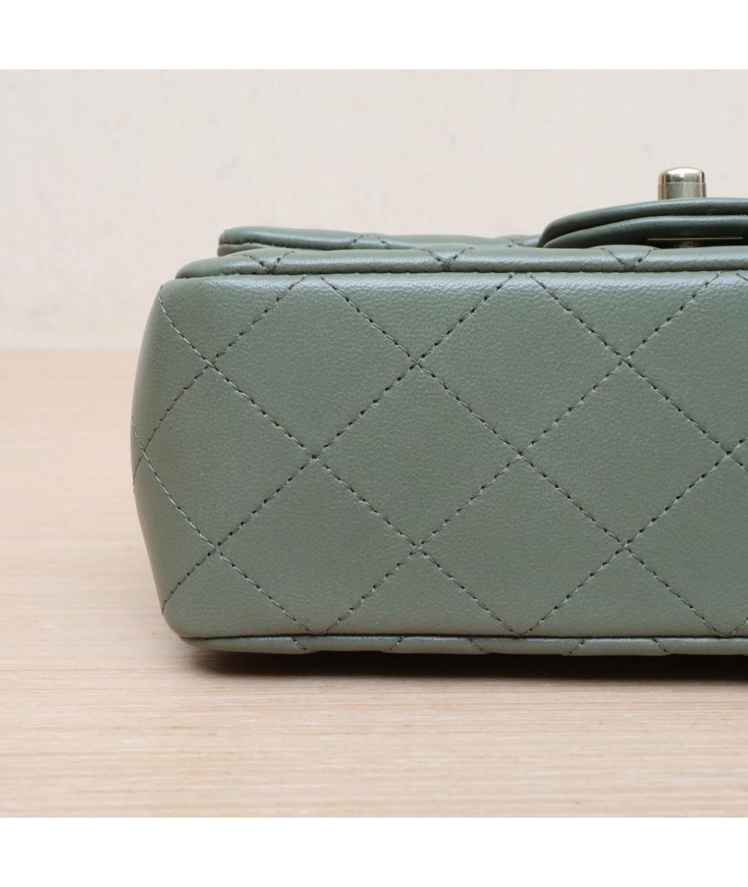 CHANEL Зеленая кожаная сумка через плечо, фото 9