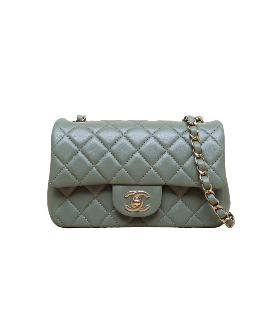 CHANEL Зеленая кожаная сумка через плечо, фото 1