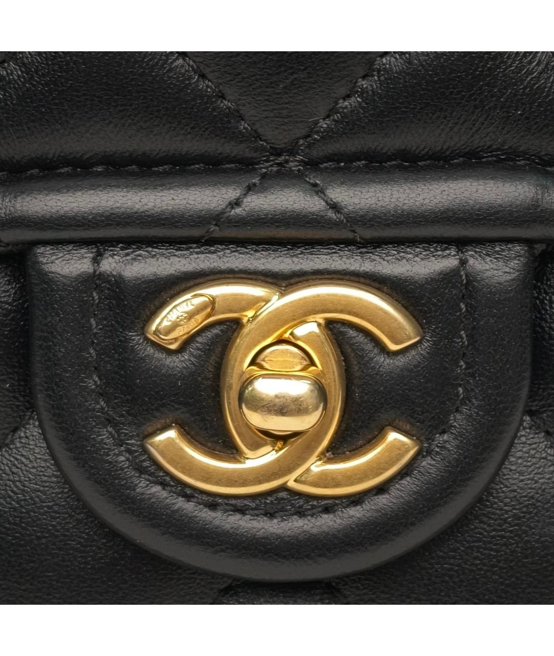 CHANEL Черный кожаный рюкзак, фото 7