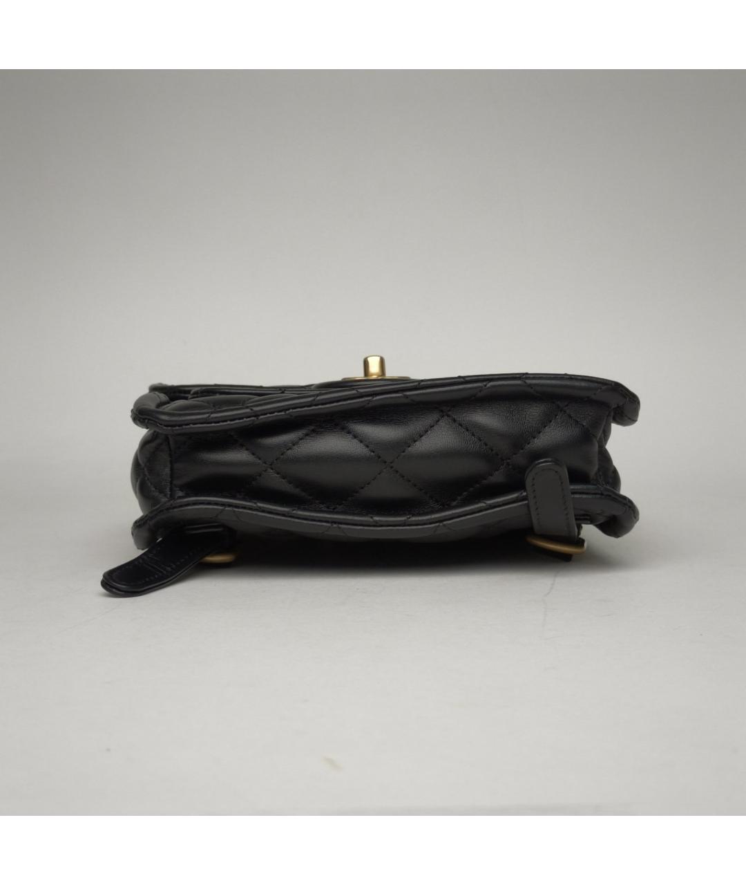 CHANEL Черный кожаный рюкзак, фото 6