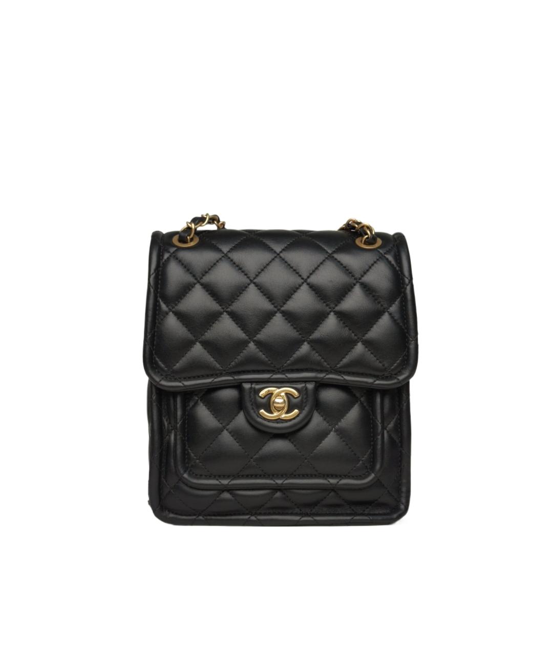 CHANEL Черный кожаный рюкзак, фото 1